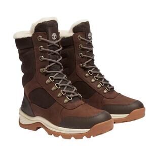 Timberland White Ledge Tall W/P Women's Snow Boot-Dark Brown Full Grain-Size: 6